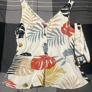 NWOT Floral Print Tank Blouse